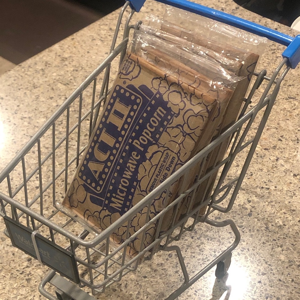 Mini Metal Shopping Cart Basket  - Removable Walmart Sign
